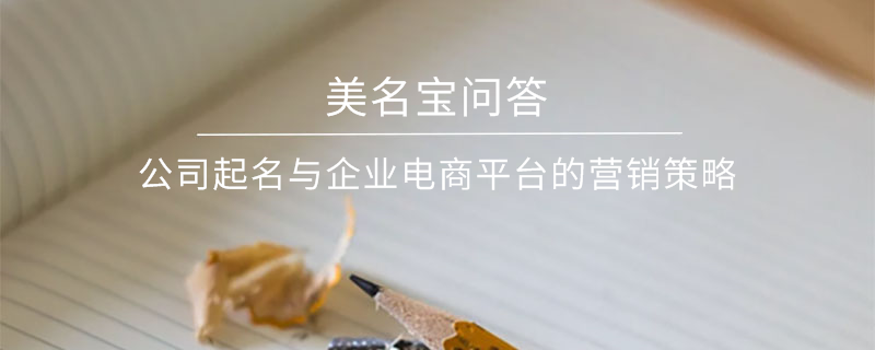 公司起名與企業(yè)電商平臺的營銷策略?