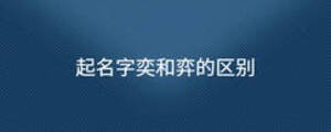起名字奕和弈的區(qū)別