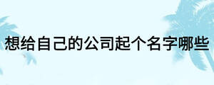 想給自己的公司起個(gè)名字哪些