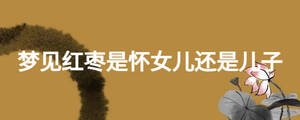 夢(mèng)見紅棗是懷女兒還是兒子
