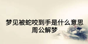 夢(mèng)見被蛇咬到手是什么意思 周公解夢(mèng)