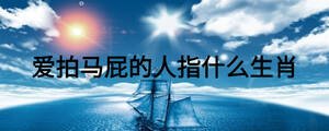 愛(ài)拍馬屁的人指什么生肖