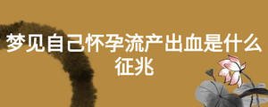 夢見自己懷孕流產(chǎn)出血是什么征兆