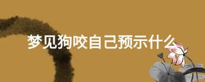 夢(mèng)見狗咬自己預(yù)示什么