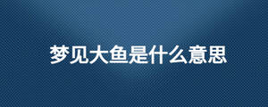 夢(mèng)見(jiàn)大魚(yú)是什么意思