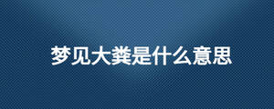夢(mèng)見大糞是什么意思