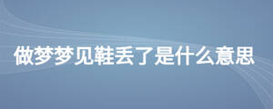 做夢(mèng)夢(mèng)見(jiàn)鞋丟了是什么意思
