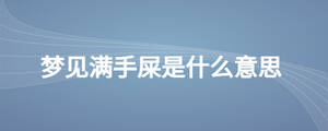 夢(mèng)見(jiàn)滿(mǎn)手屎是什么意思