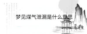 夢(mèng)見煤氣泄漏是什么意思