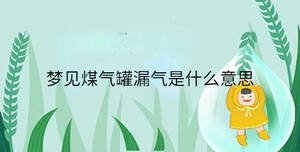 夢(mèng)見煤氣罐漏氣是什么意思