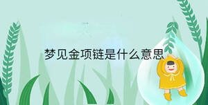 夢(mèng)見金項(xiàng)鏈?zhǔn)鞘裁匆馑?/> </div>
              <div   id=